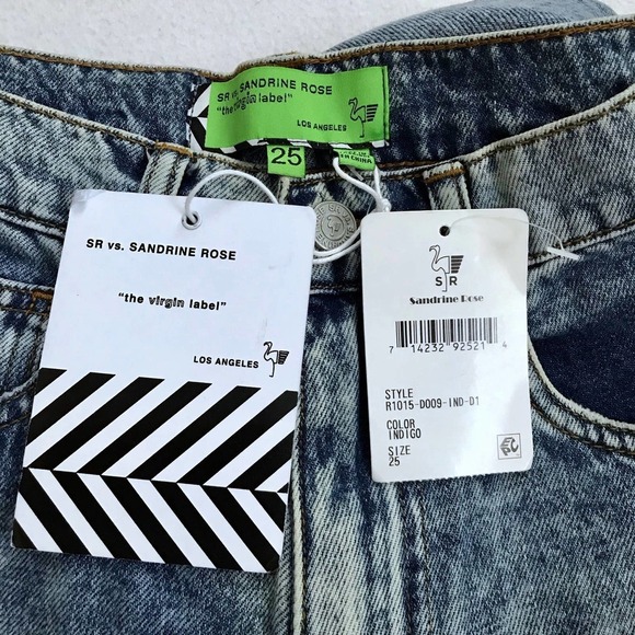 Free People Sandrine Rose NWT Medium Wash Distressed Jeans Women 25 - Picture 8 of 10